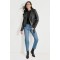 Γυναικείο μαύρο δερμάτινο μπουφάν - DKNY DJ4J6026