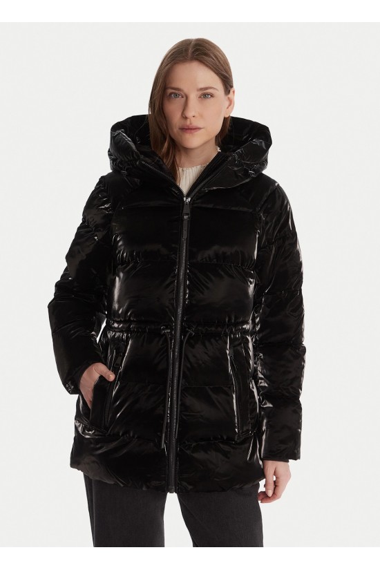 Γυναικείο puffer μαύρο μπουφάν - DKNY DLEMPS63  Γυναικείο puffer μαύρο μπουφάν - DKNY DLEMPS63