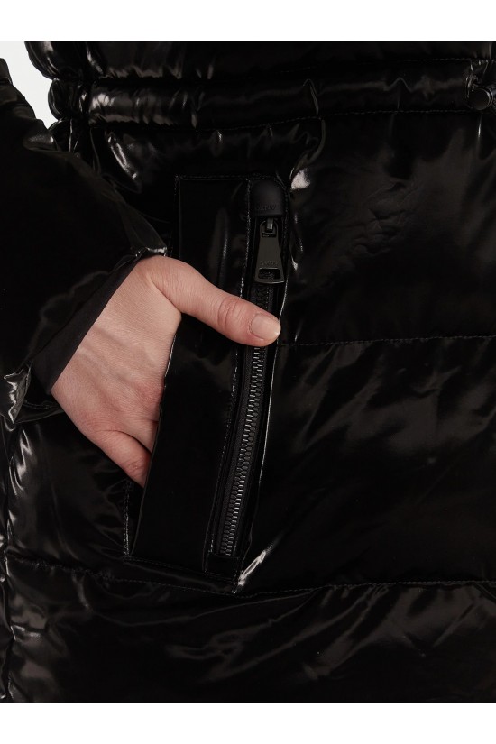 Γυναικείο puffer μαύρο μπουφάν - DKNY DLEMPS63  Γυναικείο puffer μαύρο μπουφάν - DKNY DLEMPS63