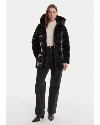 Γυναικείο puffer μαύρο μπουφάν - DKNY DLEMPS63  Γυναικείο puffer μαύρο μπουφάν - DKNY DLEMPS63