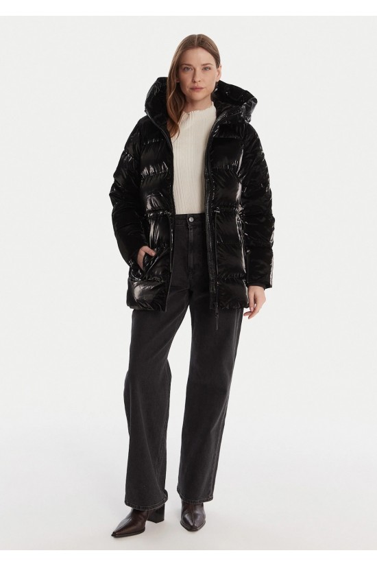 Γυναικείο puffer μαύρο μπουφάν - DKNY DLEMPS63  Γυναικείο puffer μαύρο μπουφάν - DKNY DLEMPS63