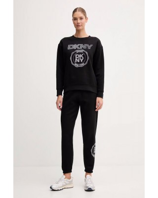 Γυναικεία μαύρη μπλούζα φούτερ με logo - DKNY DP5T1340 Γυναικεία μαύρη μπλούζα φούτερ με logo - DKNY DP5T1340