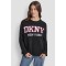 Γυναικείο μαύρο πουλόβερ με λογότυπο - DKNY DJ4RO362 Γυναικείο μαύρο πουλόβερ με λογότυπο - DKNY DJ4RO362