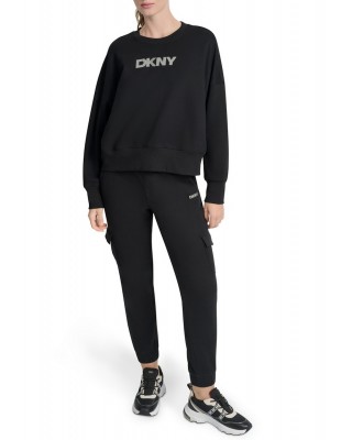 Γυναικείο μαύρο φούτερ - DKNY DP5T1370