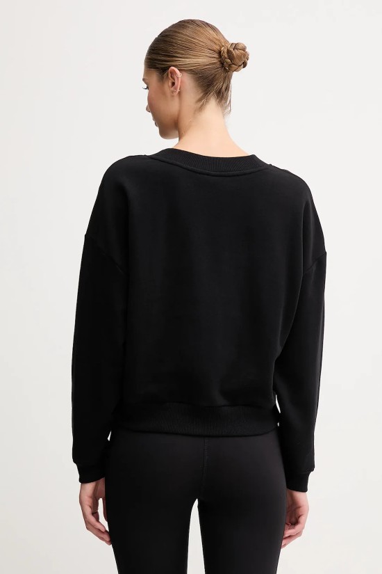 Γυναικείο μαύρο φούτερ με V λαιμό - DKNY DP5T1279 Γυναικείο μαύρο φούτερ με V λαιμό - DKNY DP5T1279