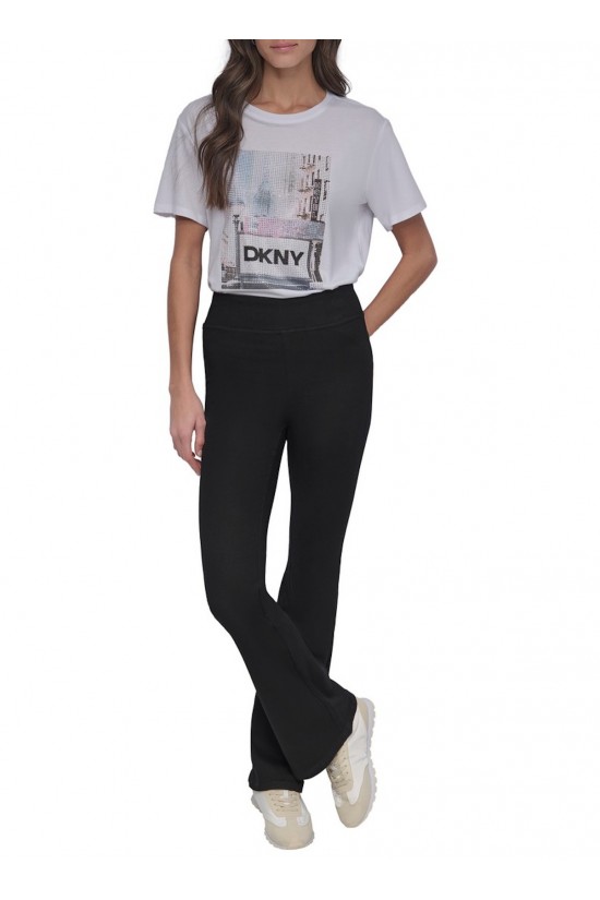 Γυναικείο μαύρο ψηλόμεσο τζιν καμπάνα - DKNY DJ4M4022