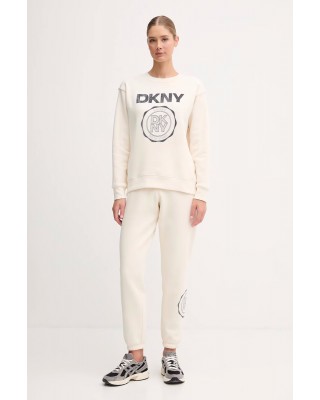 Γυναικεία μπεζ μπλούζα φούτερ με logo - DKNY DP5T1340 Γυναικεία μπεζ μπλούζα φούτερ με logo - DKNY DP5T1340