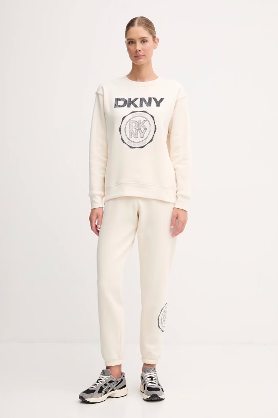 Γυναικείο μπεζ παντελόνι φόρμας - DKNY DP5P3667 Γυναικείο μπεζ παντελόνι φόρμας - DKNY DP5P3667