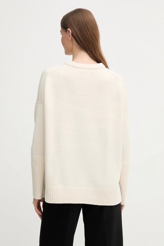 Γυναικείο μπεζ πουλόβερ με λογότυπο - DKNY DJ4RO362 Γυναικείο μπεζ πουλόβερ με λογότυπο - DKNY DJ4RO362