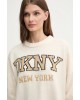 Γυναικείο μπεζ πουλόβερ με λογότυπο - DKNY DJ4RO362 Γυναικείο μπεζ πουλόβερ με λογότυπο - DKNY DJ4RO362