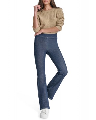 Γυναικείο σκούρο μπλε ψηλόμεσο τζιν καμπάνα - DKNY DJ4M4022