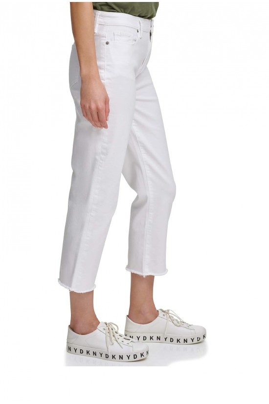 Γυναικείο λευκό κάπρι τζιν παντελόνι - DKNY E0RL2630
