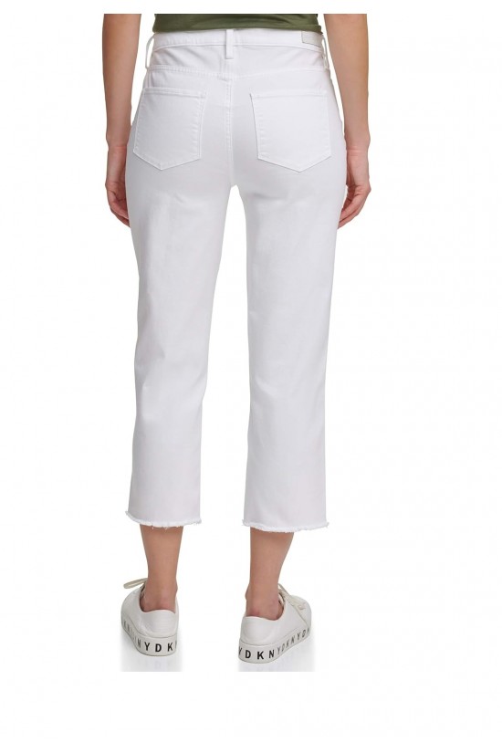 Γυναικείο λευκό κάπρι τζιν παντελόνι - DKNY E0RL2630