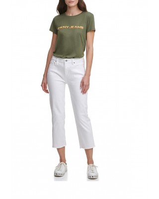 Γυναικείο λευκό κάπρι τζιν παντελόνι - DKNY E0RL2630