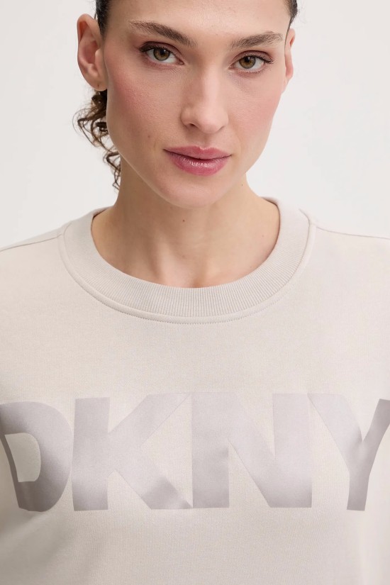 Γυναικείο εκρού oversized φούτερ - DKNY DP6T1561