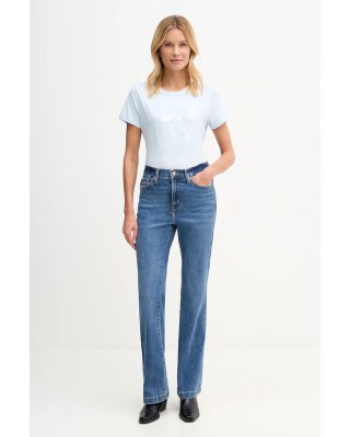 Γυναικεία γαλάζια κοντομάνικη μπλούζα - DKNY DJ6T1684