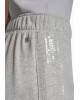 Γυναικείο γκρι παντελόνι φόρμας με παγιέτα - DKNY DJ6P3115