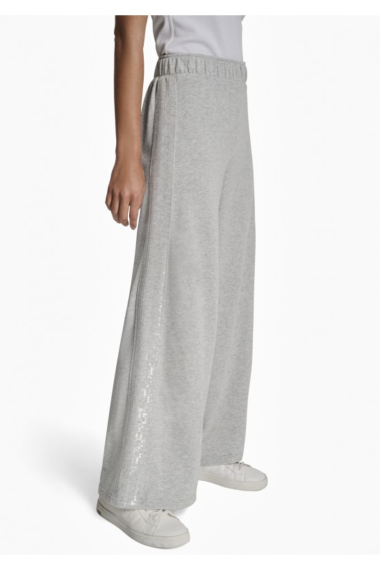 Γυναικείο γκρι παντελόνι φόρμας με παγιέτα - DKNY DJ6P3115