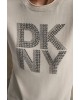 Γυναικείο βαμβακερό εκρού πουλόβερ με λογότυπο - DKNY DJ5R0840