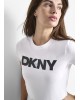 Γυναικεία λευκή κοντομάνικη μπλούζα - DKNY DP5T9923