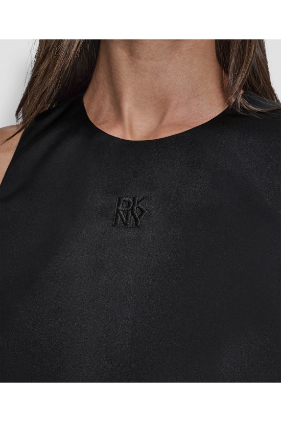 Γυναικεία μαύρη αμάνικη μπλούζα - DKNY DJ6W2193