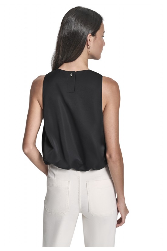 Γυναικεία μαύρη αμάνικη μπλούζα - DKNY DJ6W2193