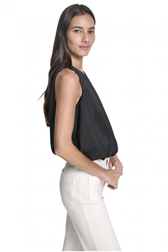 Γυναικεία μαύρη αμάνικη μπλούζα - DKNY DJ6W2193