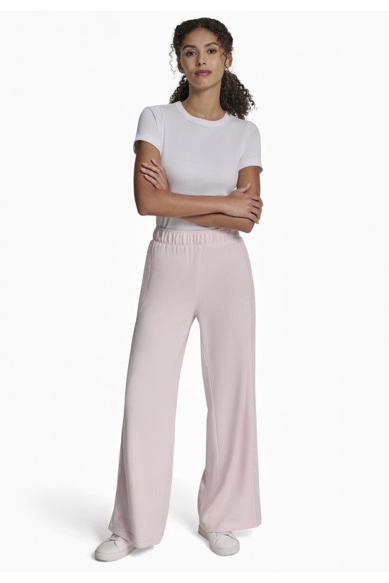 Γυναικείο ροζ παντελόνι φόρμας με παγιέτα - DKNY DJ6P3115