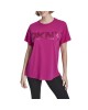Γυναικεία φούξια κοντομάνικη μπλούζα με λογότυπο - DKNY DP6T1534