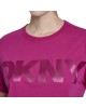 Γυναικεία φούξια κοντομάνικη μπλούζα με λογότυπο - DKNY DP6T1534