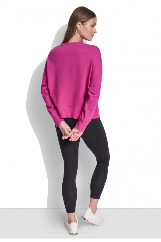 Γυναικείο φούξια oversized φούτερ - DKNY DP6T1561