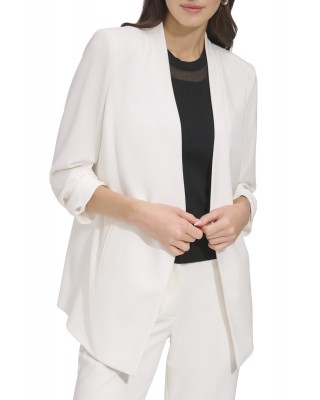 Γυναικείο ivory σακάκι με 3/4 μανίκι - DKNY P9RCAAWI