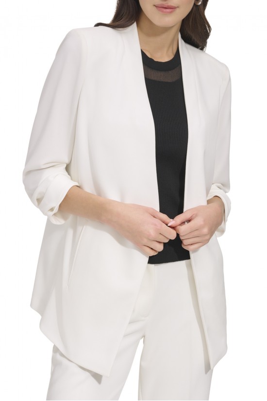 Γυναικείο ivory σακάκι με 3/4 μανίκι - DKNY P9RCAAWI