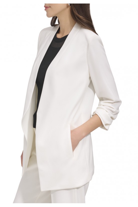 Γυναικείο ivory σακάκι με 3/4 μανίκι - DKNY P9RCAAWI
