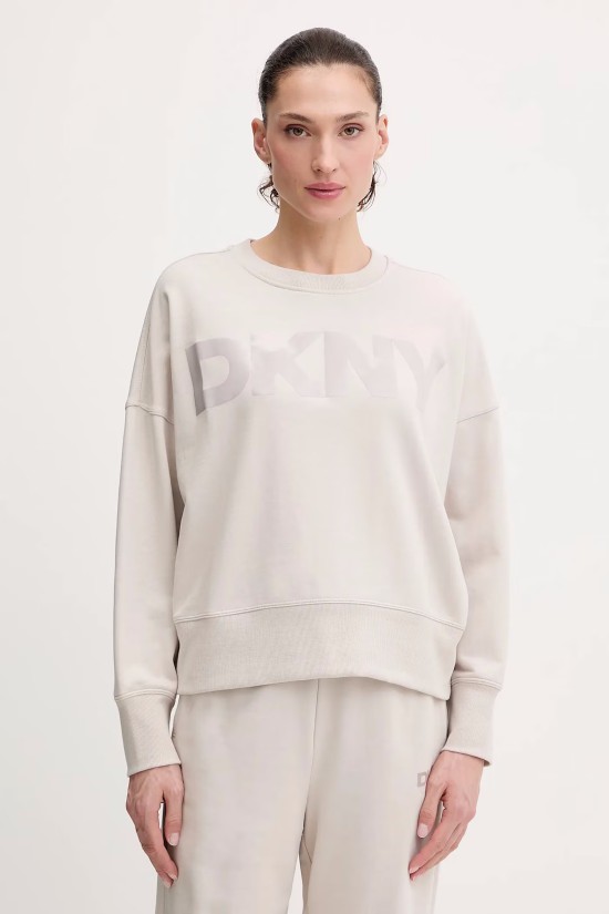 Γυναικείο εκρού oversized φούτερ - DKNY DP6T1561