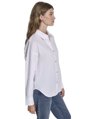 Γυναικείο λευκό μεσάτο πουκάμισο - DKNY DJ6W2171