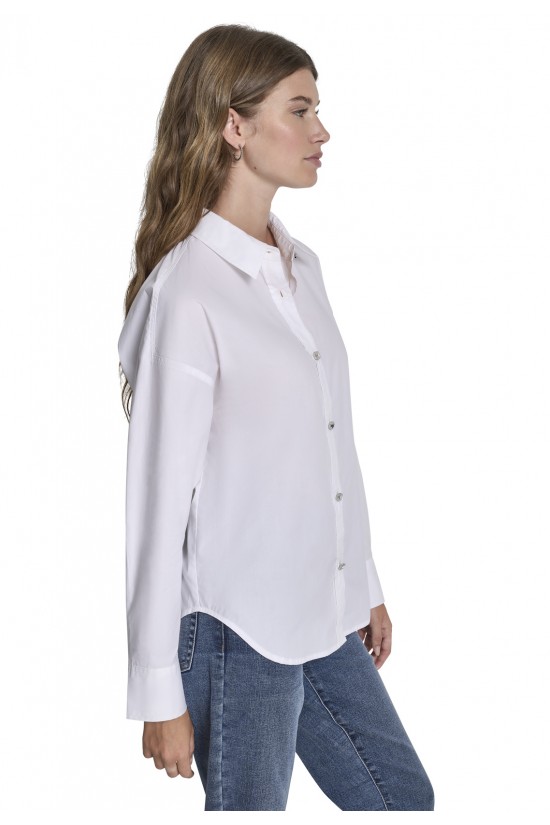 Γυναικείο λευκό μεσάτο πουκάμισο - DKNY DJ6W2171