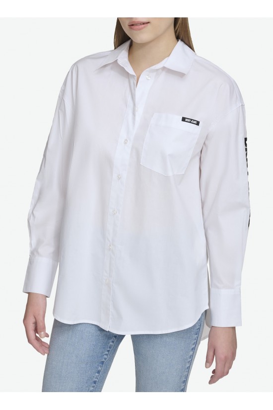 Γυναικείο λευκό πουκάμισο - DKNY E31MIRDM