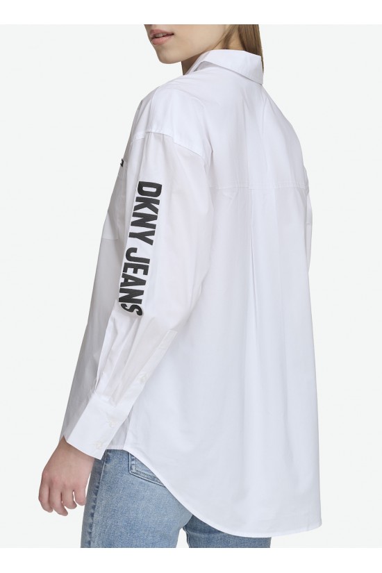 Γυναικείο λευκό πουκάμισο - DKNY E31MIRDM