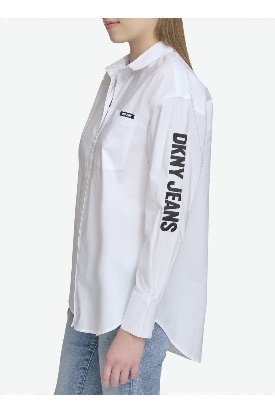 Γυναικείο λευκό πουκάμισο - DKNY E31MIRDM