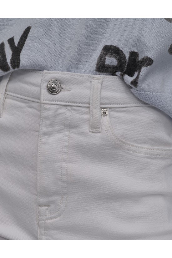 Γυναικείο λευκό τζιν flare παντελόνι - DKNY DJ4M005