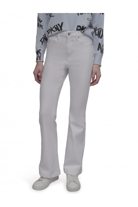 Γυναικείο λευκό τζιν flare παντελόνι - DKNY DJ4M005