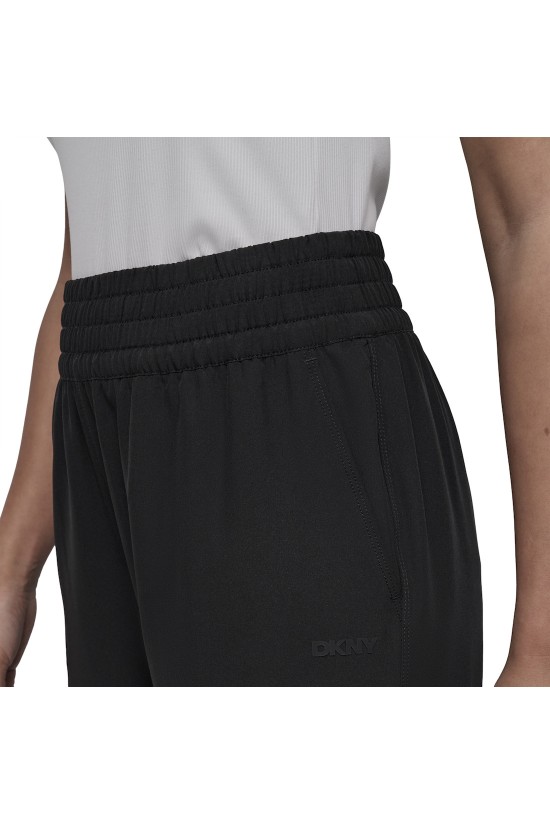 Γυναικείο μαύρο παντελόνι φόρμας wide leg - DKNY DP5P3686