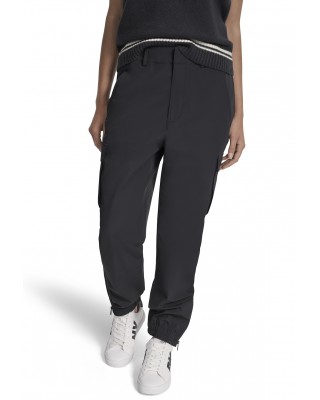 Γυναικείο μαύρο ψηλόμεσο παντελόνι cargo - DKNY DJ5P3087