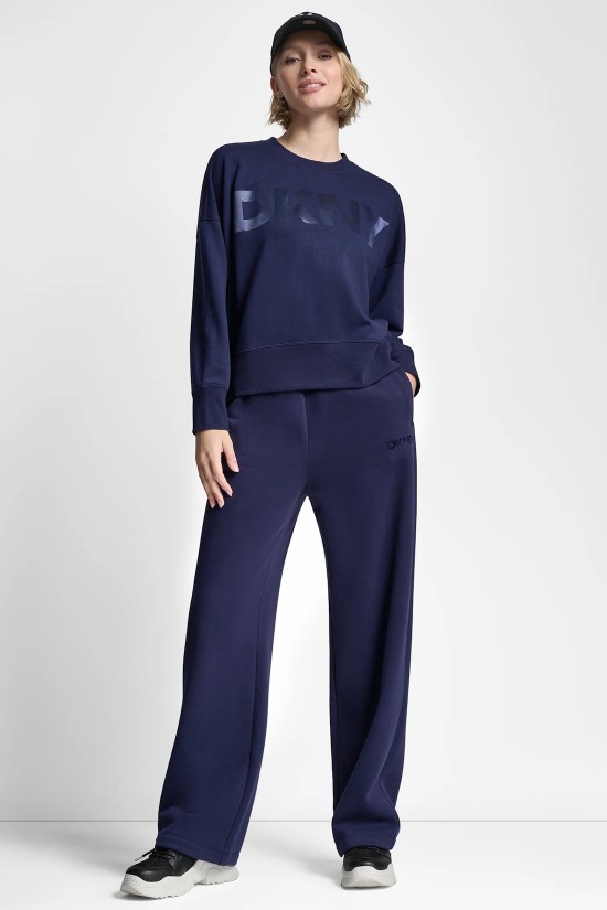 Γυναικείο μπλε oversized φούτερ - DKNY DP6T1561