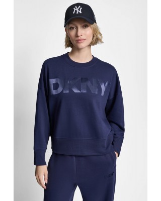 Γυναικείο μπλε oversized φούτερ - DKNY DP6T1561