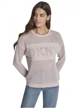 Γυναικεία πλεκτή μπλούζα με λογότυπο - DKNY DJ6R0962