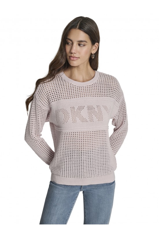 Γυναικεία πλεκτή μπλούζα με λογότυπο - DKNY DJ6R0962