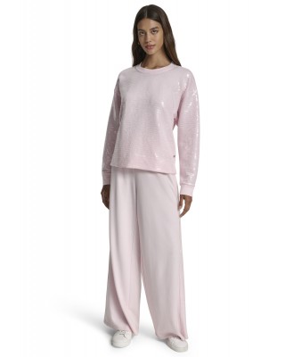 Γυναικείο ροζ φούτερ με παγιέτα - DKNY DJ6T1655