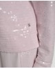 Γυναικείο ροζ φούτερ με παγιέτα - DKNY DJ6T1655